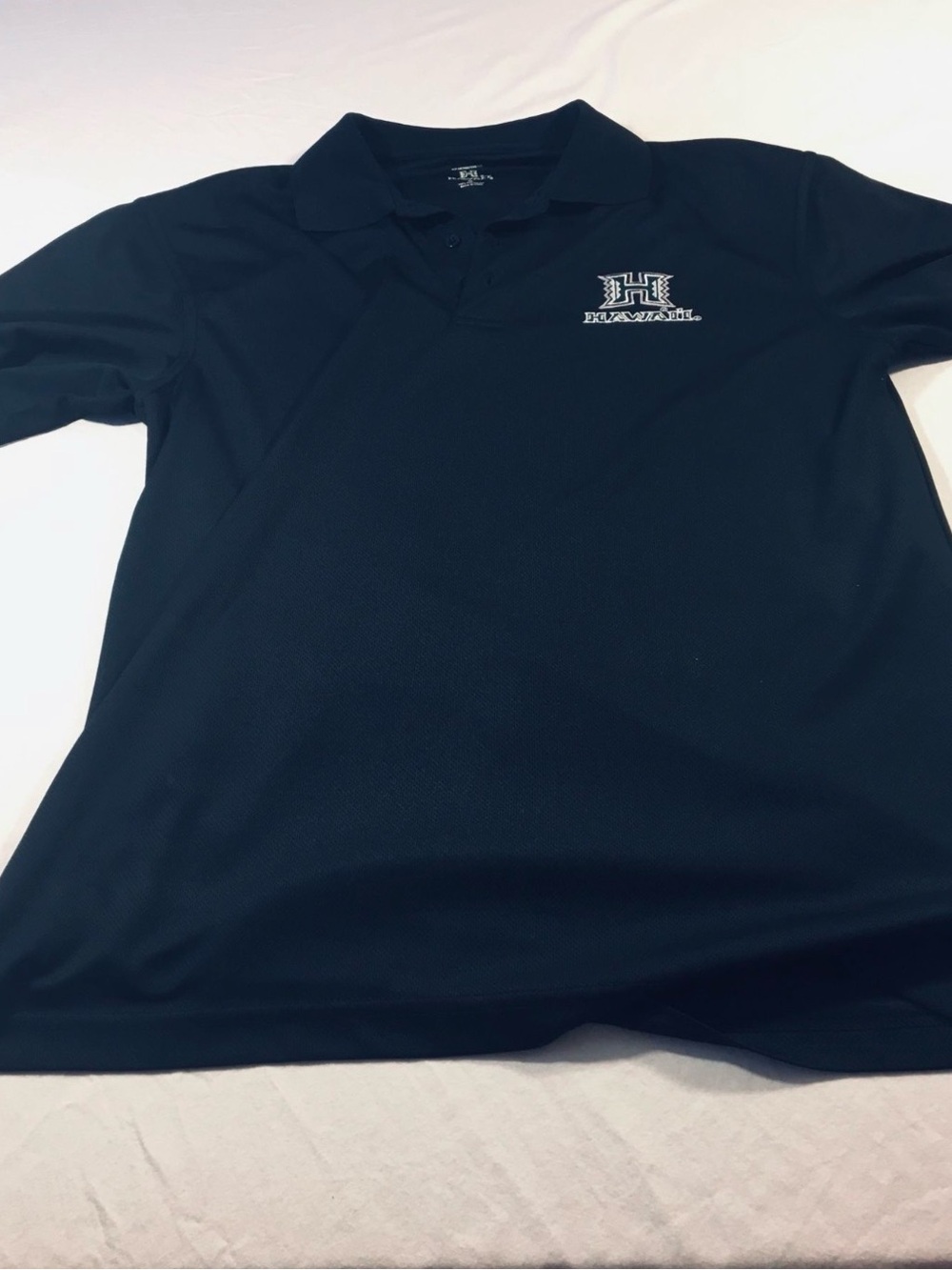 Green Golf Polo Shirt with Embroidered Hawaii Logo